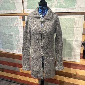 FP Cozy Chunky Knit Button-Up Cardigan - Gray